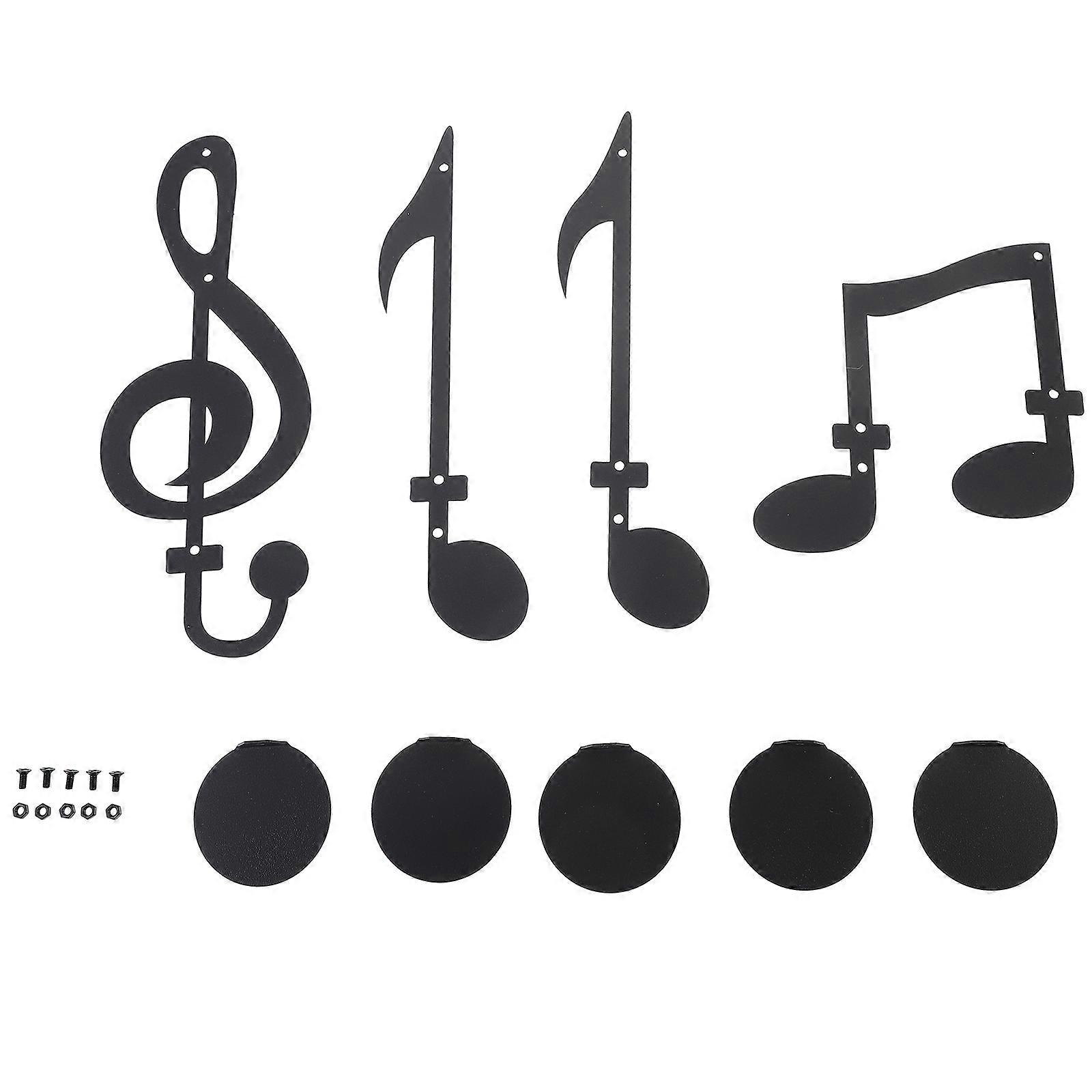Bathroom Decor Musical Note Style Wall Sconce Black Metal for Dinner Decor 4Pcs