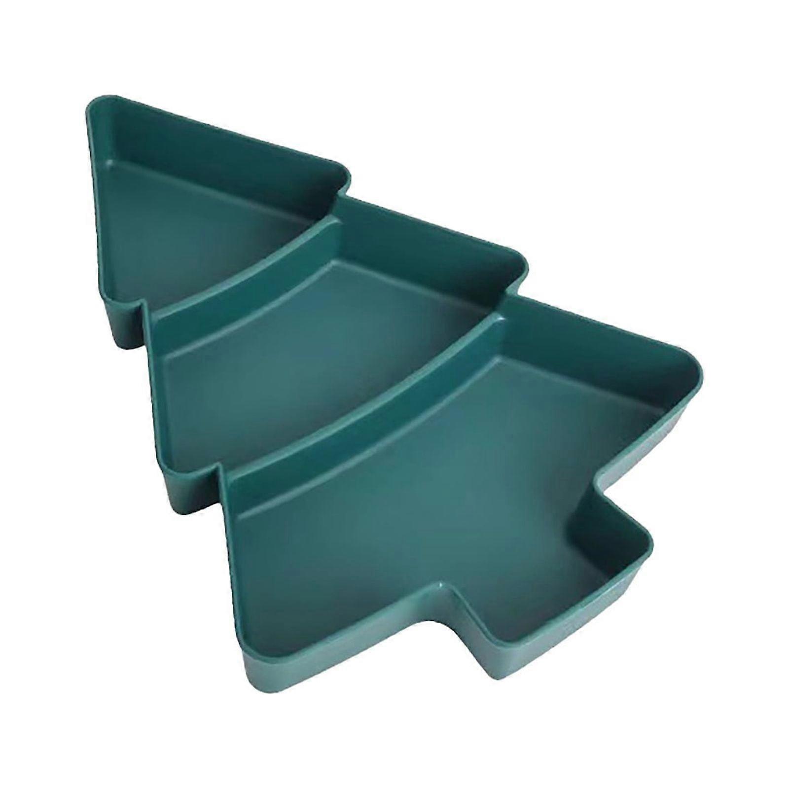 Christmas Tree Nut Tray Snack Assortment Assorted And Convenient Sectional Serving Platter For Lazy Snacks 13x9 Baking Pan