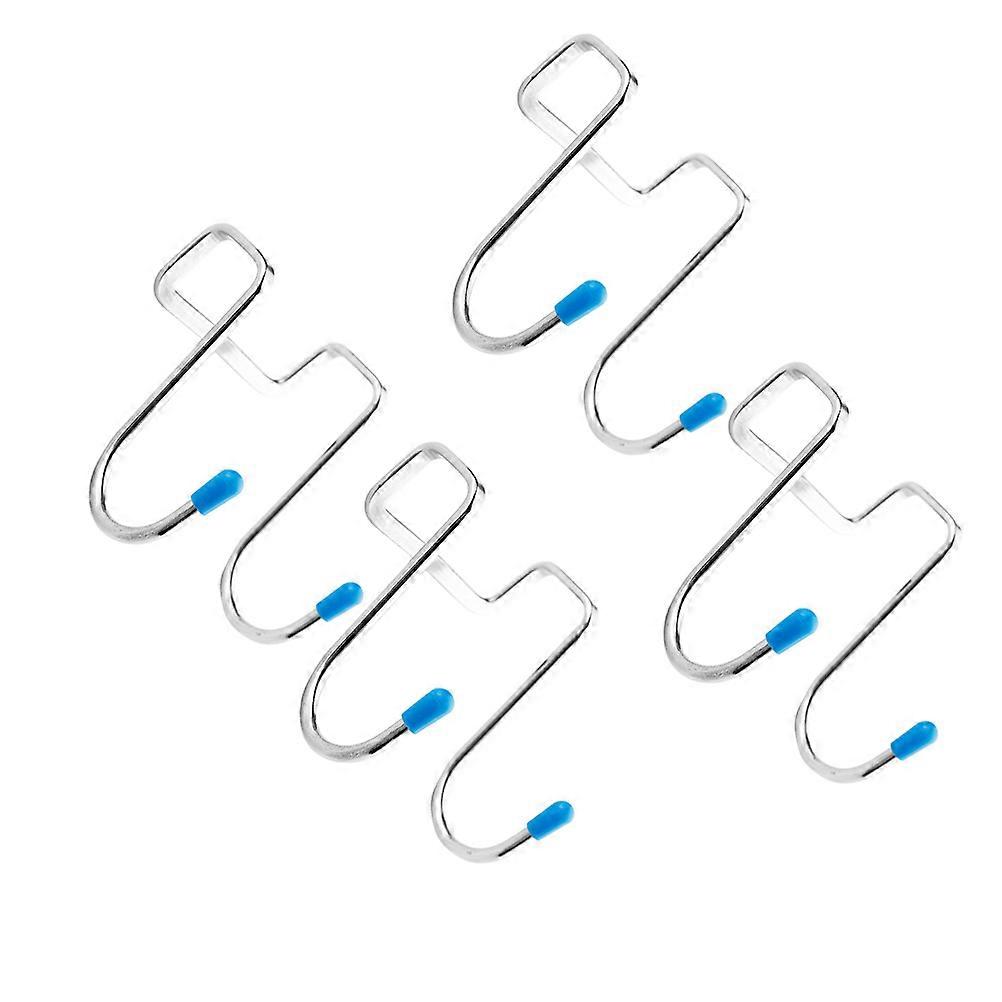 Flat Double Hook 8 Pcs Stainless Steel Hanger For Closet Garden Use With Nail-Free Installation And Simple Style