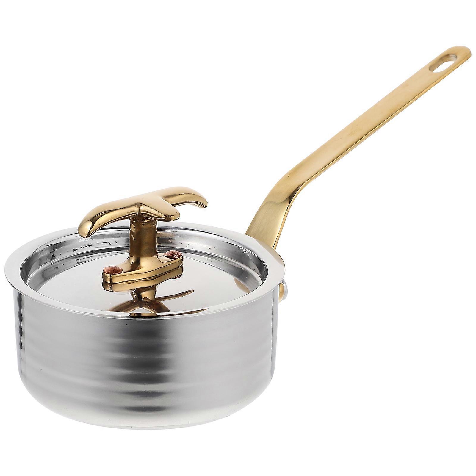 Small Sauce Pan Stainless Steel for Multi-Function Use 2Pcs Kitchen Pots