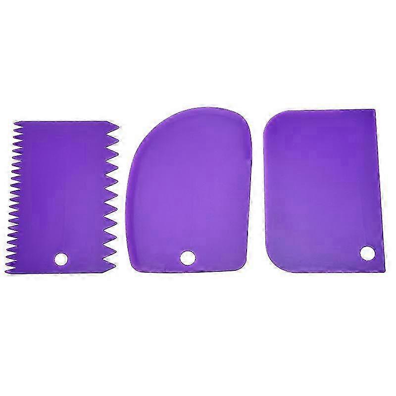 3Pcs/Set Cream Scraper Irregular Teeth Edge Spatulas Dough Cake Baking Scraper Fondant Cake Slicer Pastry Cutter Tool DIY Decorating 2025