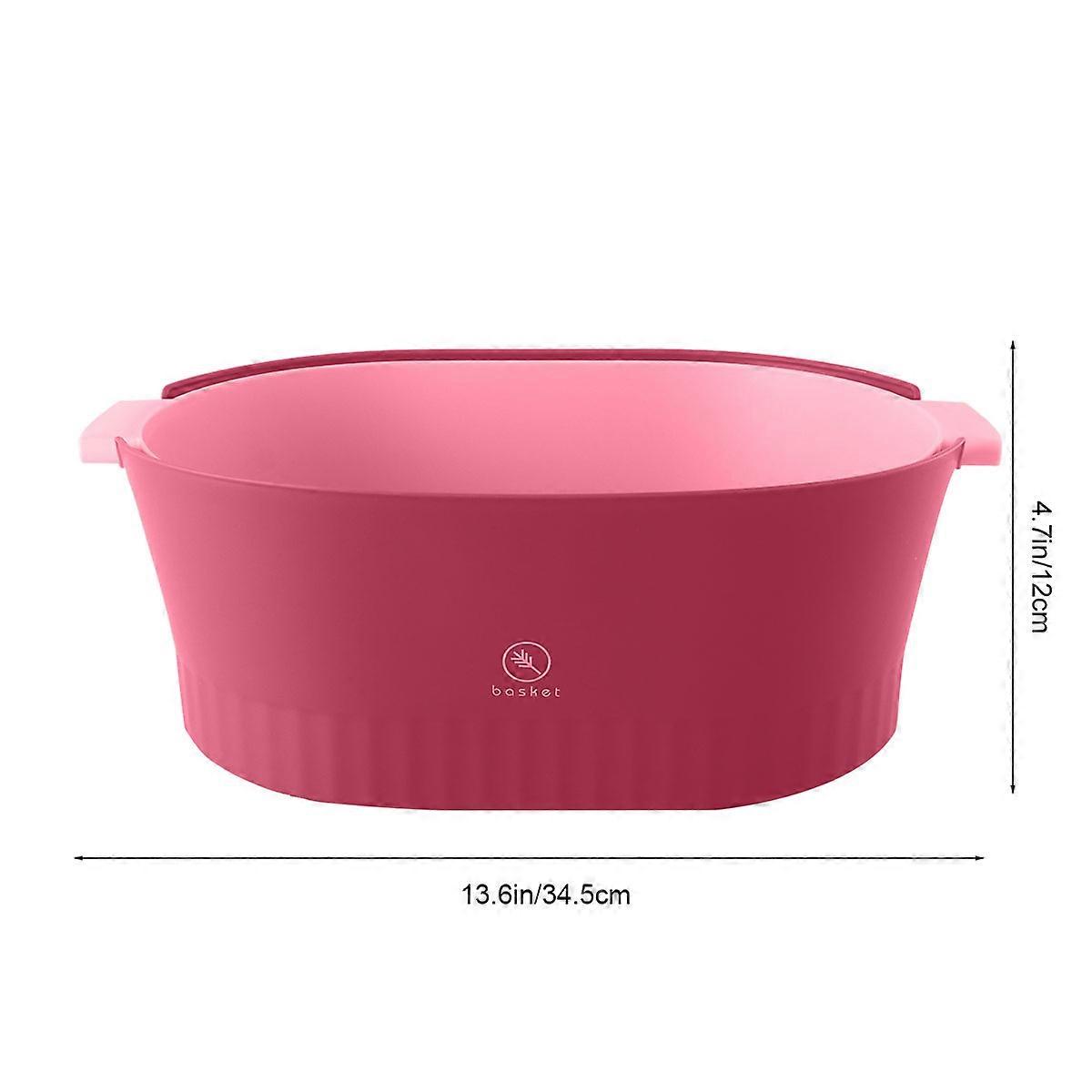 Rectangular Fruit Washing Basin For Household 34.5X22X12CM Space Saving Design 2Pcs