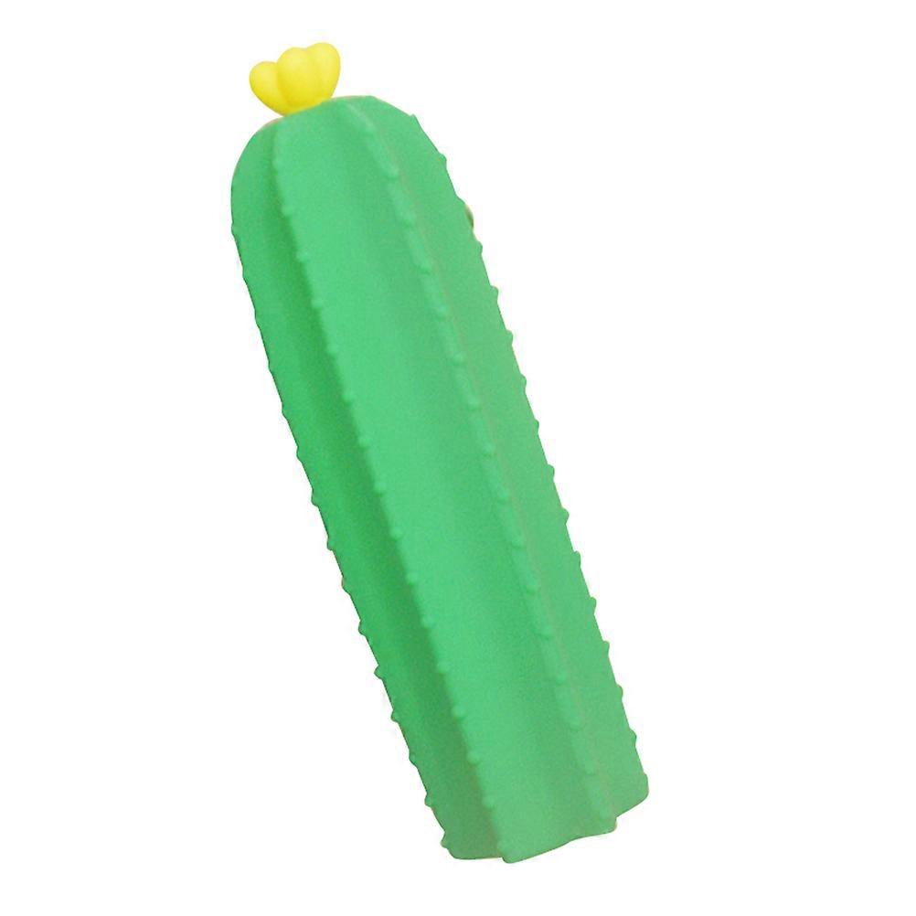 Cactus Shaped Pen Storage For School Use In Green Color With Large Capacity 3Pcs