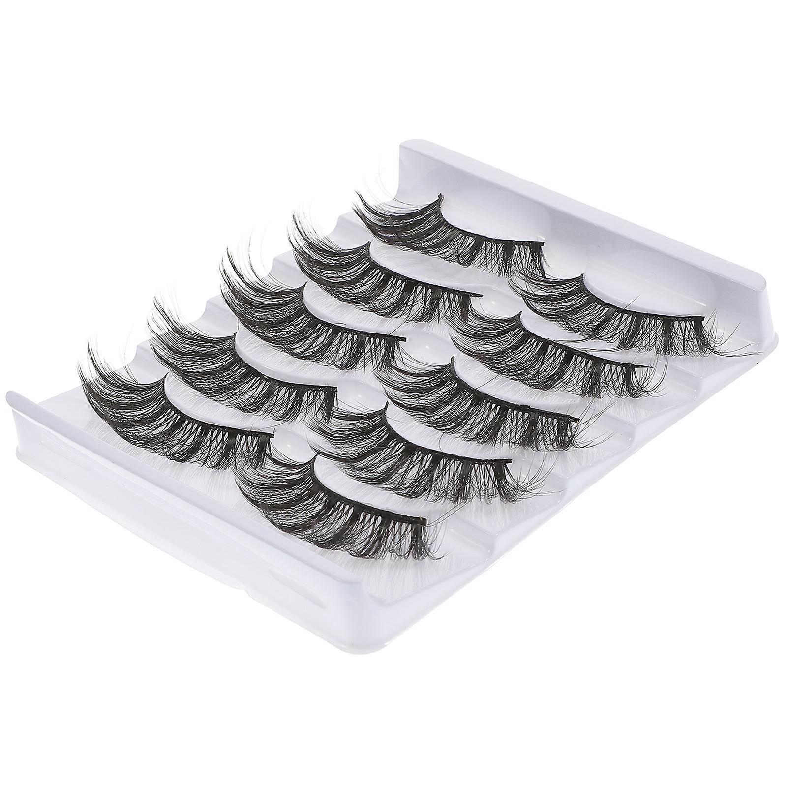 Natural False Eyelash Extensions for Decoration Use 1 Box Black