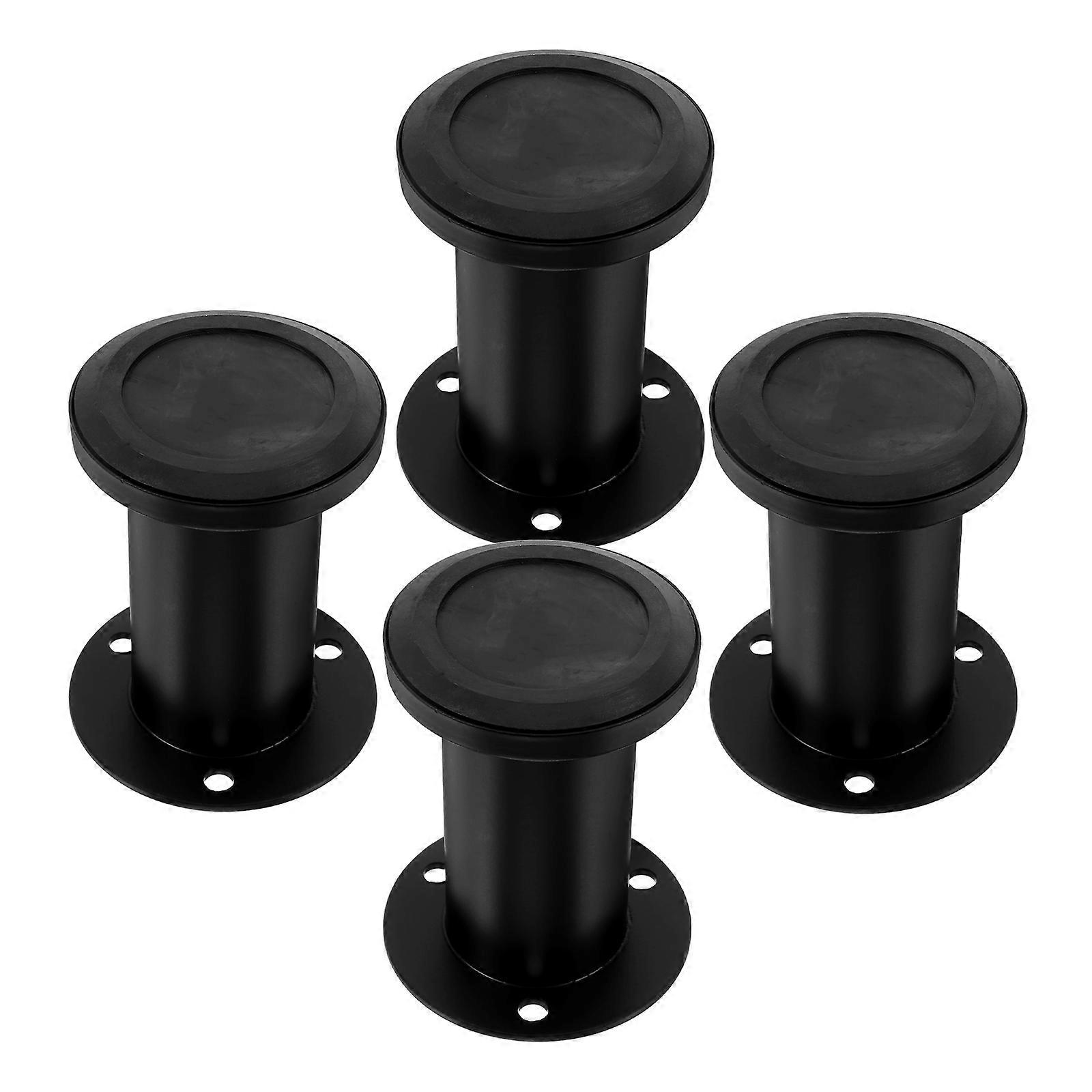 Black Adjustable Bed Support Legs Replacement Parts for Supporting 4Pcs