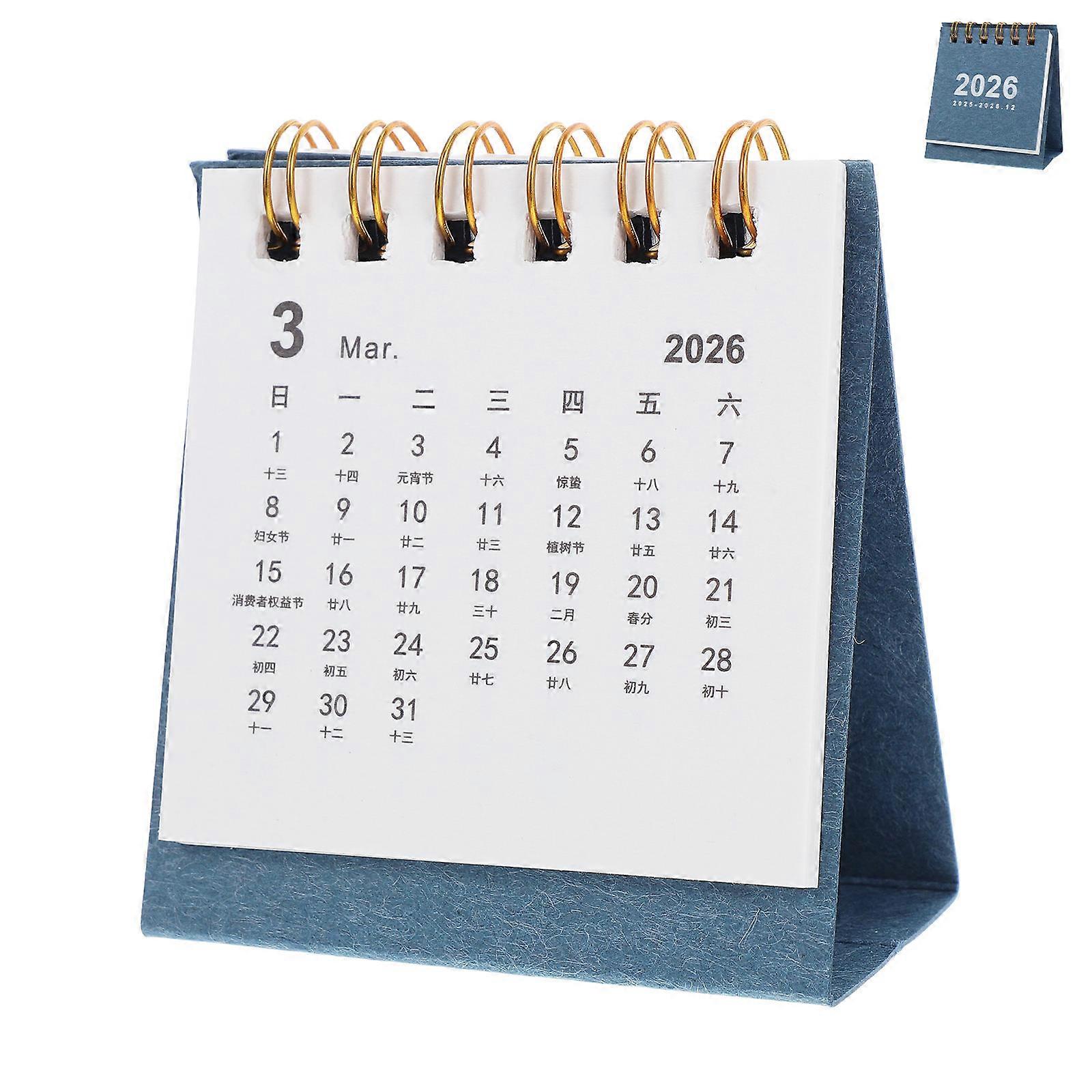 Mini Table Calendar Office Desk Calendar Task Tracking Home Office 2.8×2.6×1.4in Minimalist 1Set