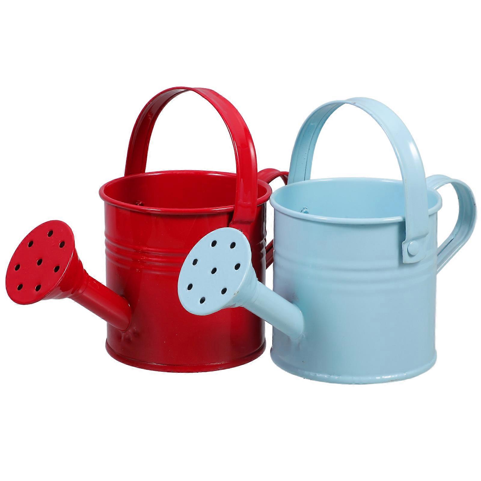 Watering Can Durable Iron Watering Pot for Gardening Use 8Pcs Red