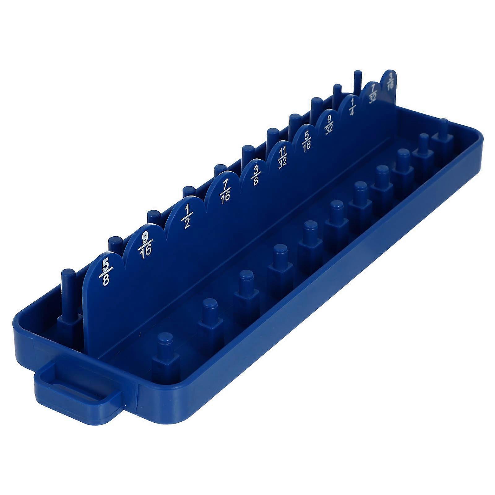 Plastic Socket Container for Handyman Blue 18.6x6x3.7cm Organization 1Pcs