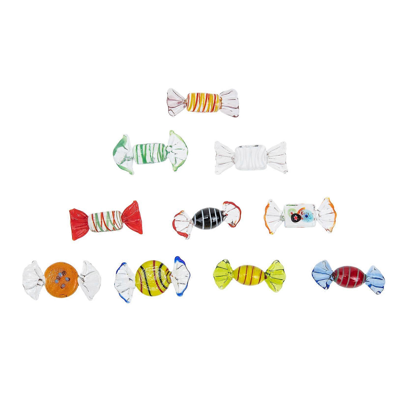 Handmade Glass Candy Ornaments for Decoration 30Pcs Candy Props