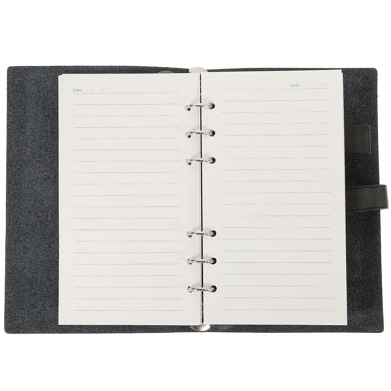 Black Binding Notebook for Travel and Diary 2Pcs Notepad