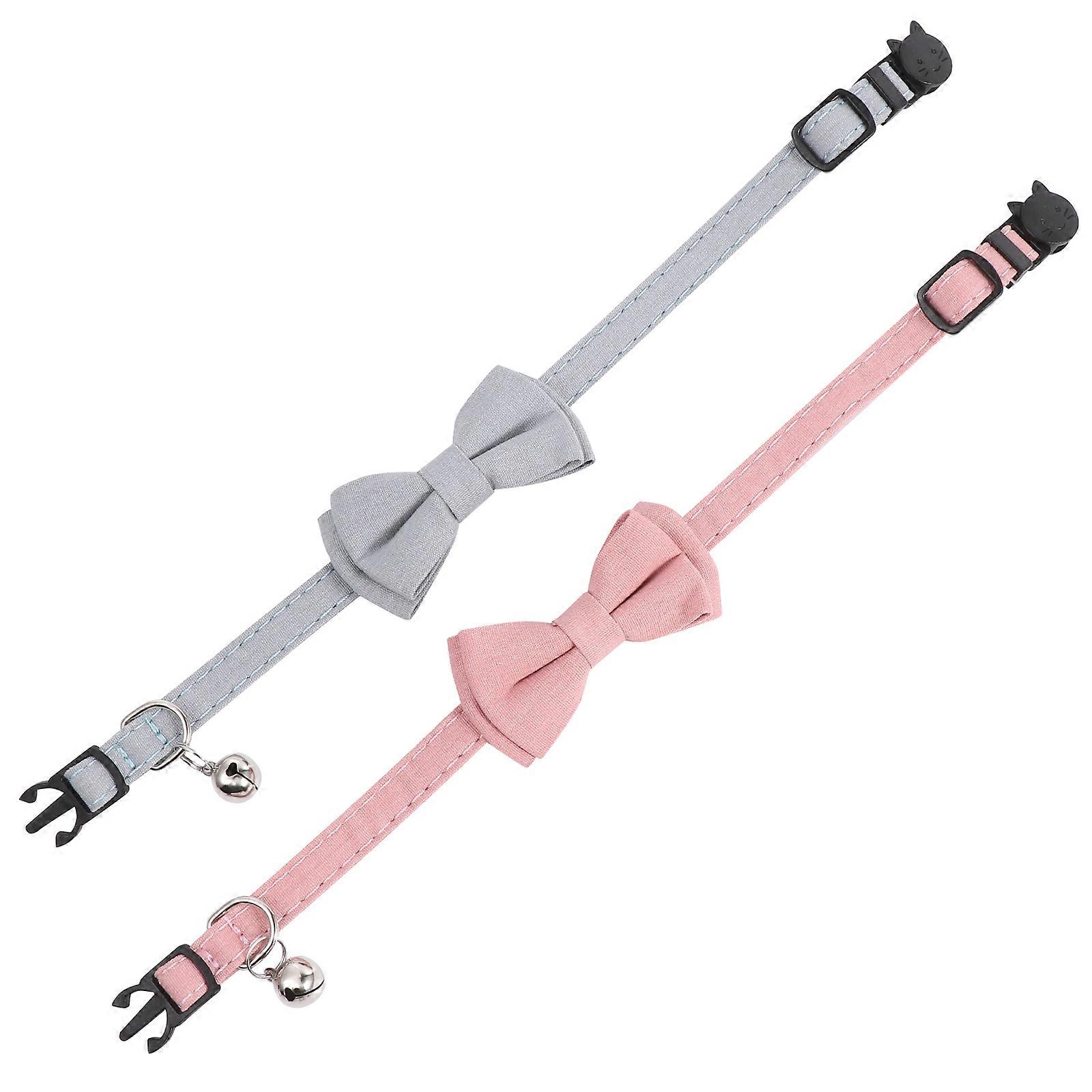 Adjustable Cat Collar Pet Necklace for 6Pcs with Bell Assorted Colors