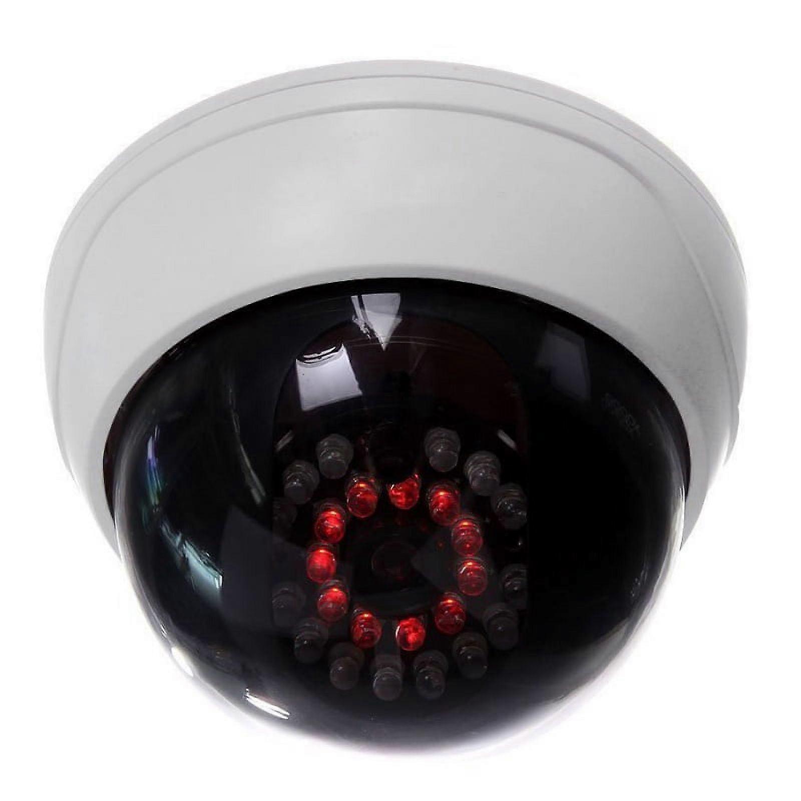 Indoor CCTV Fake Dummy Dome Security Camera with IR LEDs White