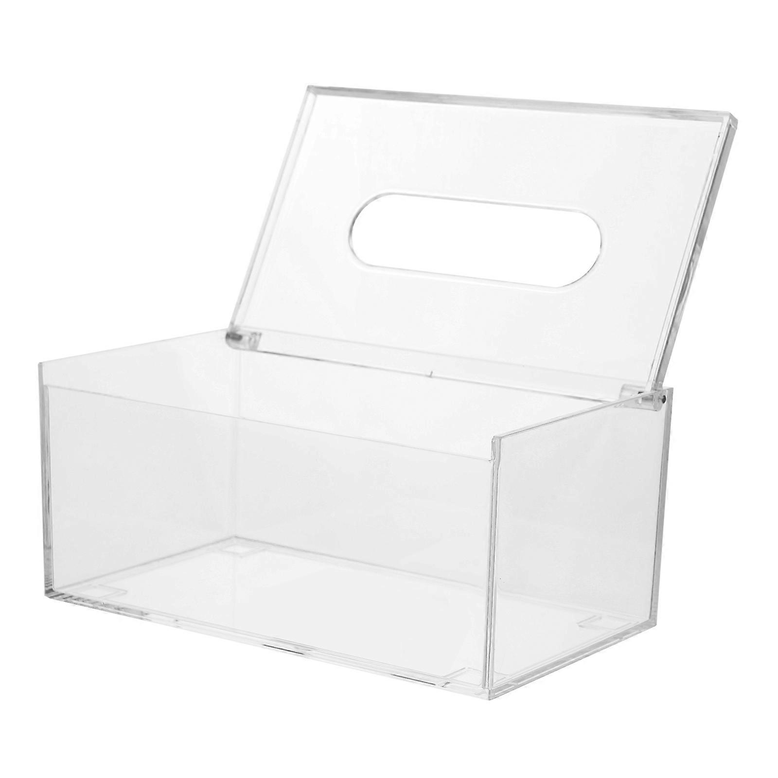 Transparent Acrylic Tissue Box Storage Case Napkin Holder 3Pcs