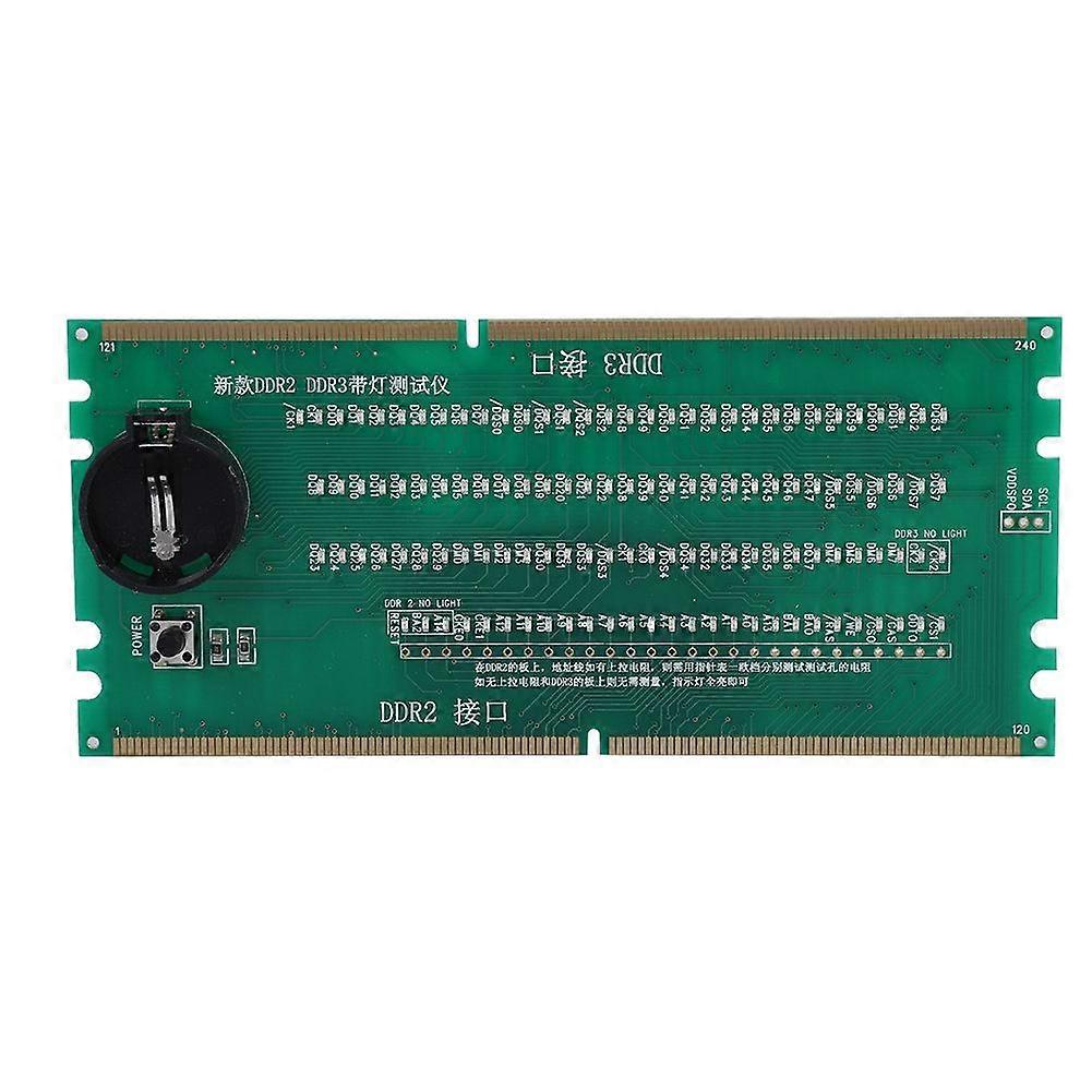 Two in One Desktop Motherboard Test Card DDR2 / DDR3 With Light Tester