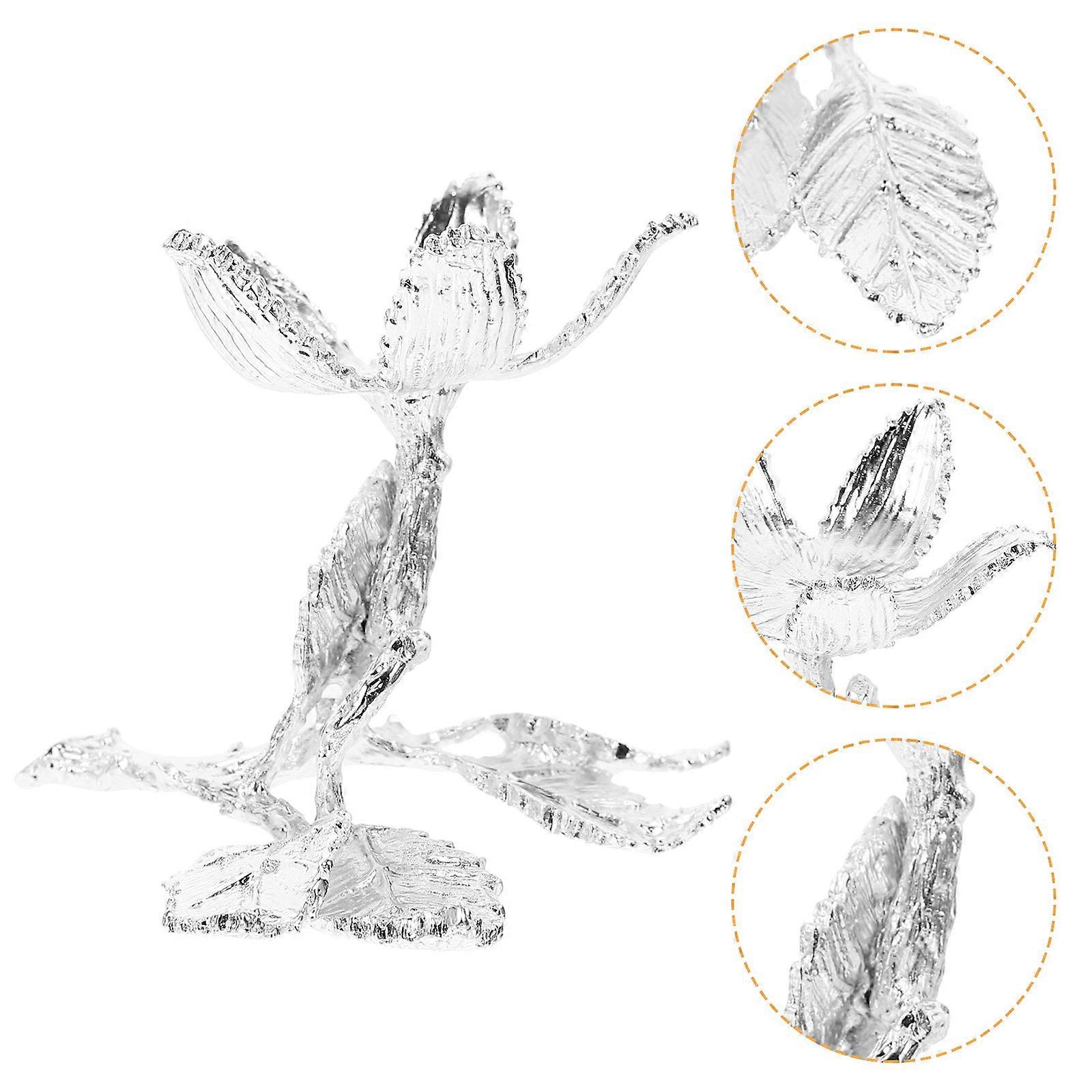 Silver Metal Specimen Stone Display Stand for Storage 3Pcs Holder