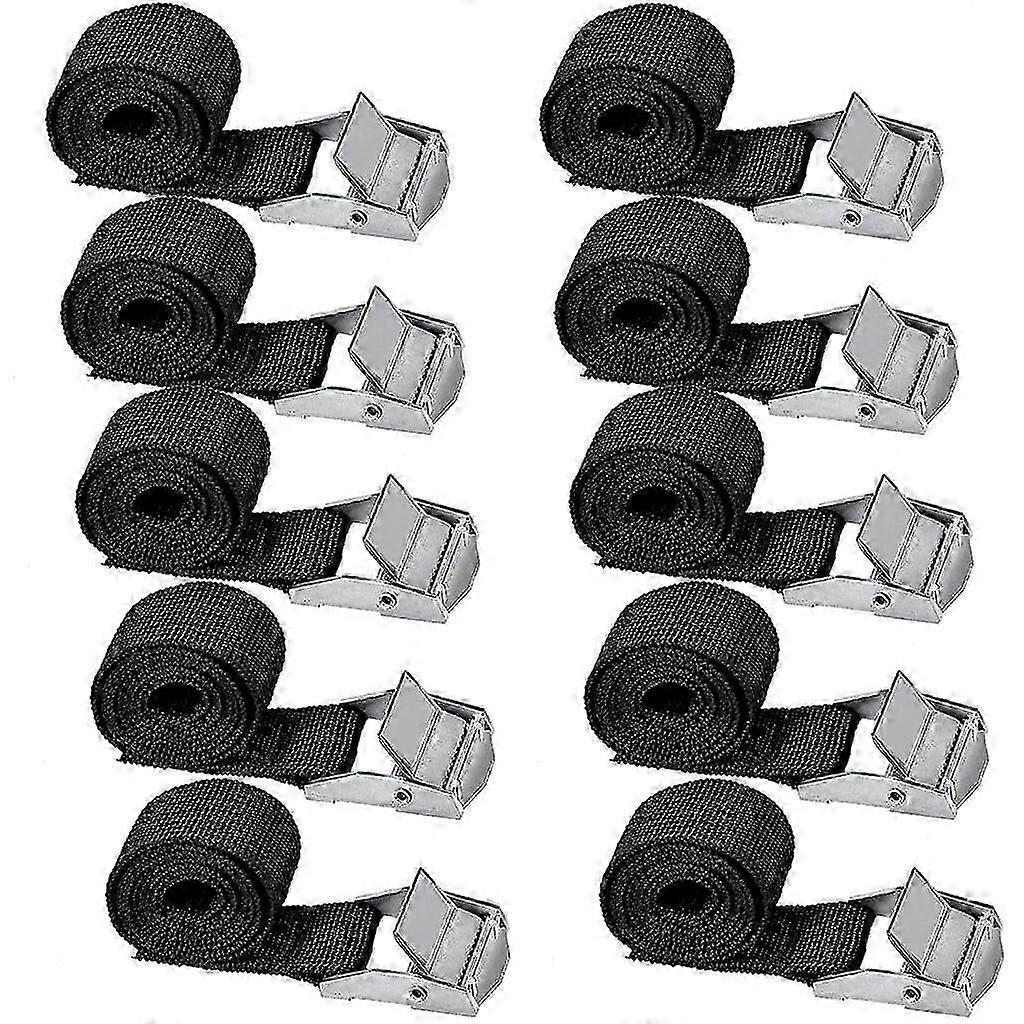 2025 Latest Model  Black Lashing Straps Tie-down Straps with Zinc Alloy Cam Buckle PP Ribbon