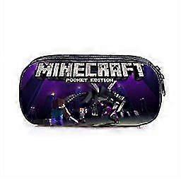 o175 Minecraft Minecraft Pencil Case Vertical square stationery case Polyester gaming peripheral pencil case fgy175