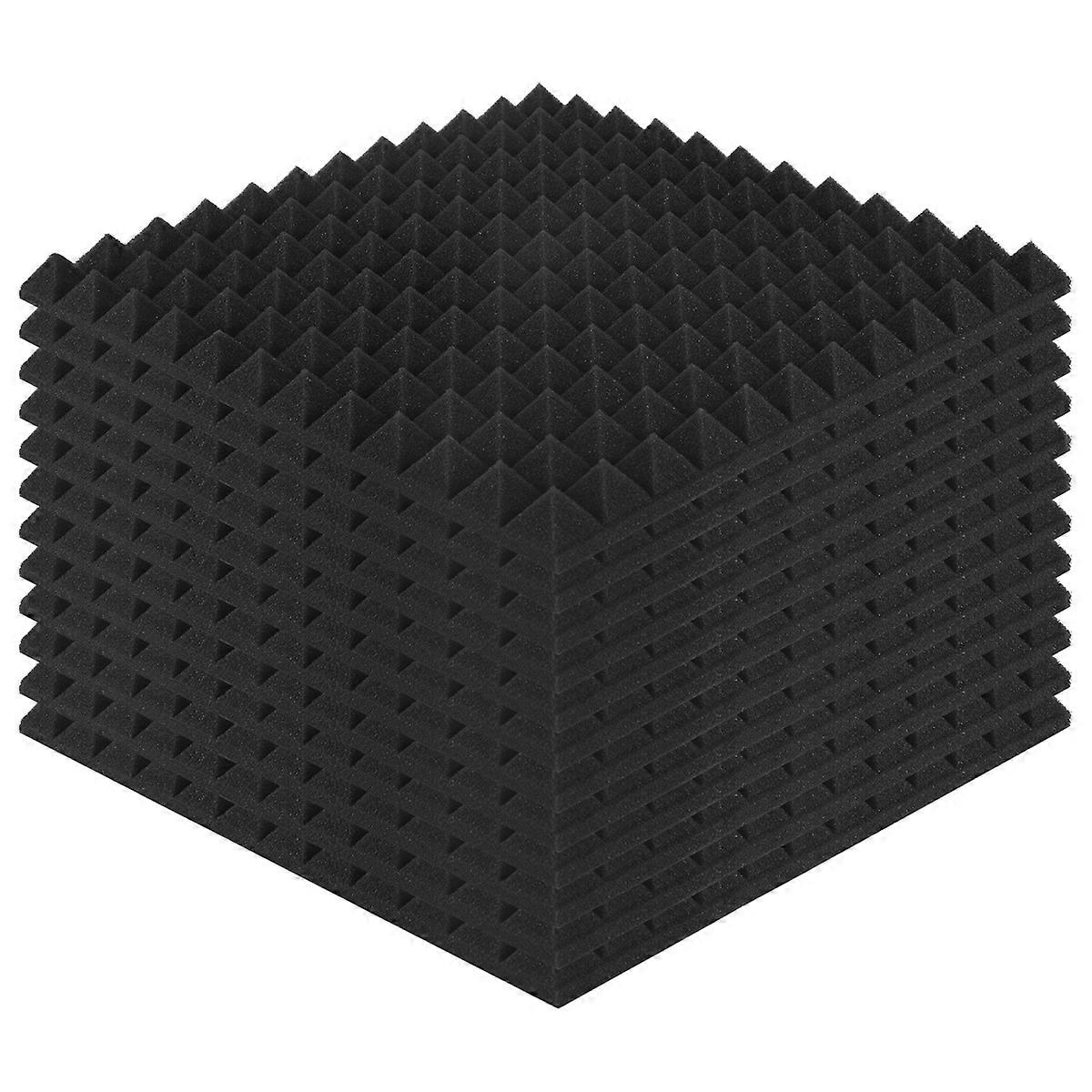 12 Pack pyramideform lydisoleret skum lydisoleret polstringsbehandlingspanel til basisolering