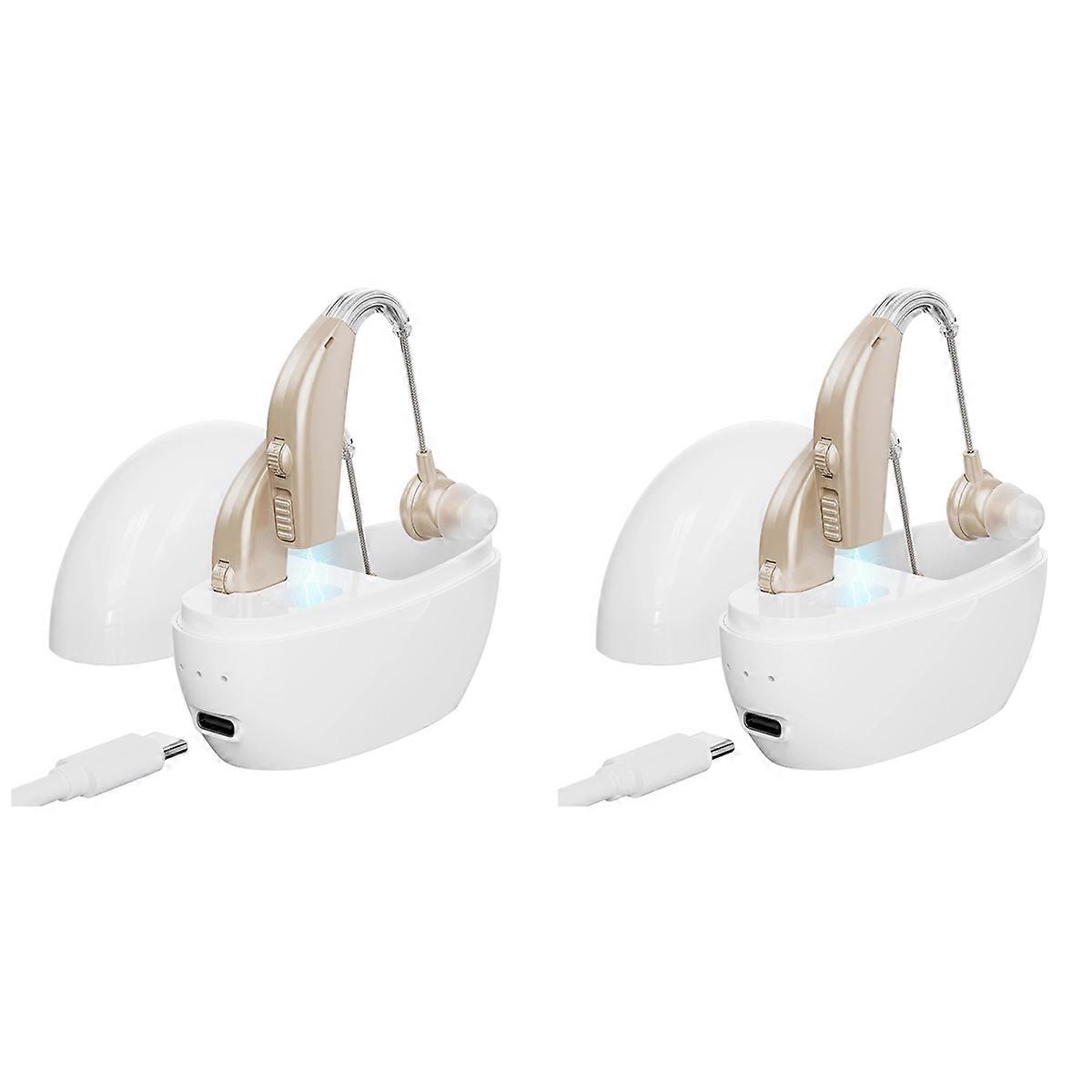 4X Elderly Loudspeaker Headphones Rechargeable Noise Reduction Suitable for the Elderly