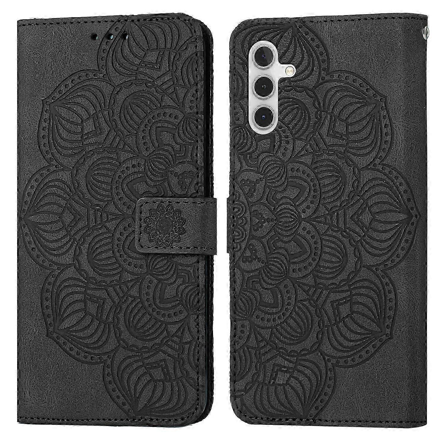 For Samsung Galaxy A54 Mandala Embossed Flip Leather Phone Case