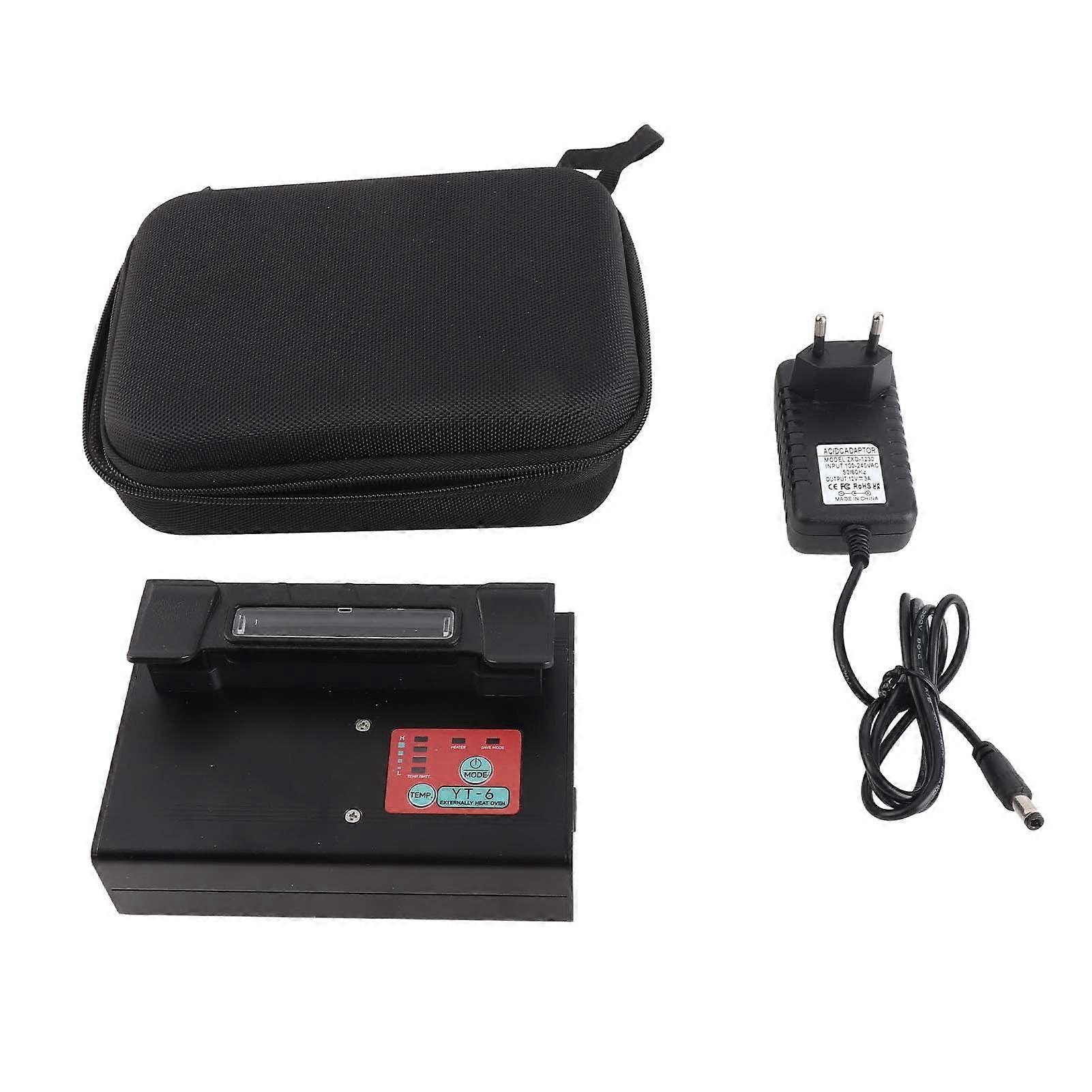 Fusion Splicer Heating Furnace Fiber Optic Adjustable External Heater with Battery Horizontal Type 100240V EU Plug