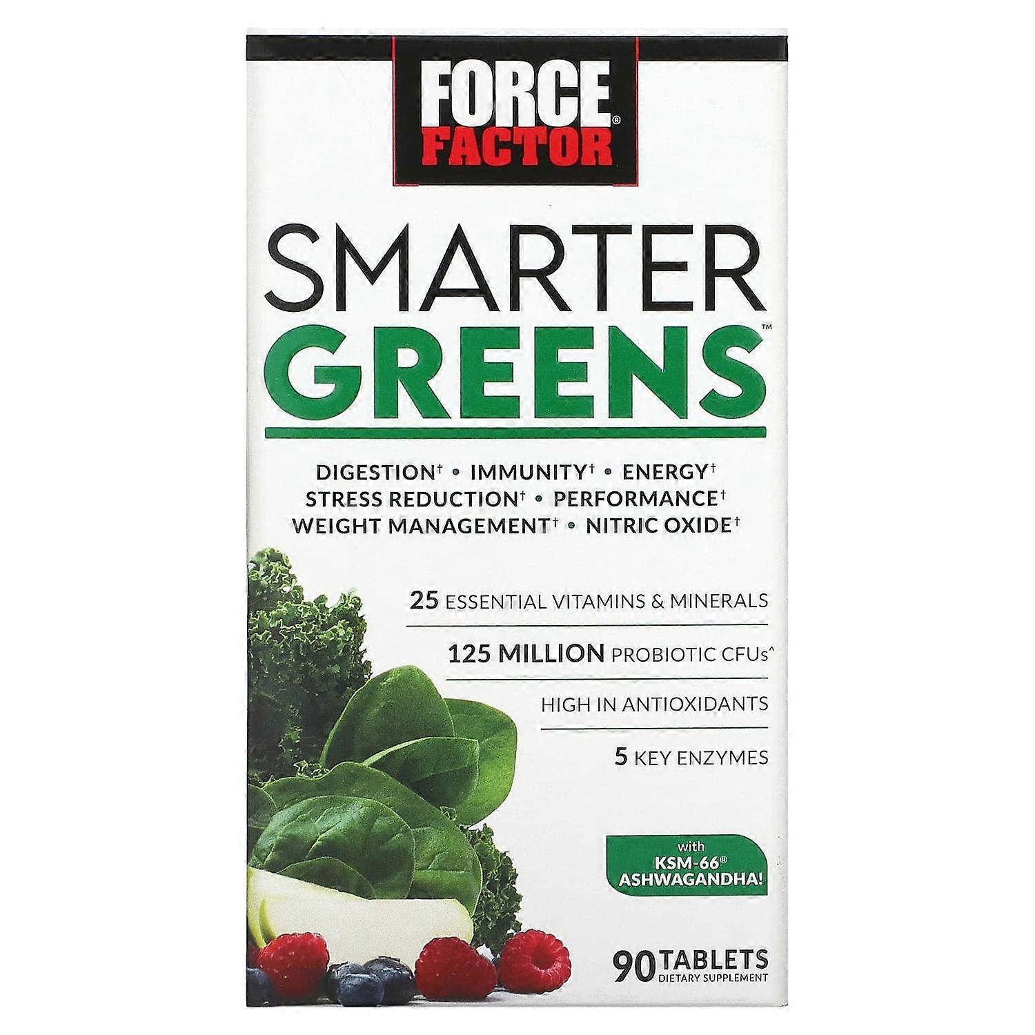 Force Factor, Smarter Greens, 90 Tablets