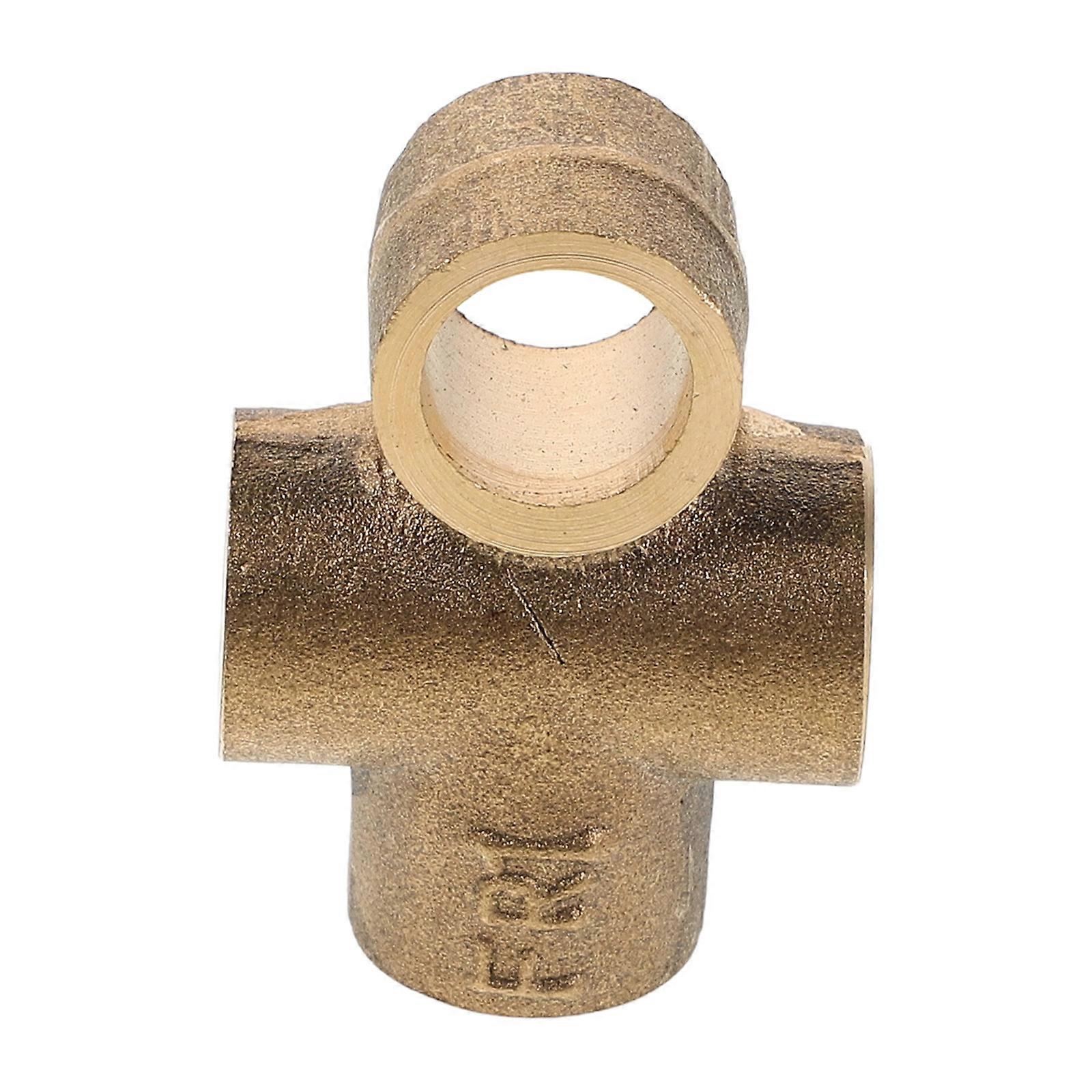 Fuel Line Connector Brass Tee Fitting for Automotive 5Pcs Thread Adapter