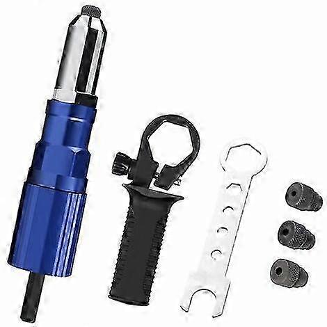 Electric Rivet Gun 2.4-4.8mm Drill Adapter Riveting Tool for Nut Pull Rivets