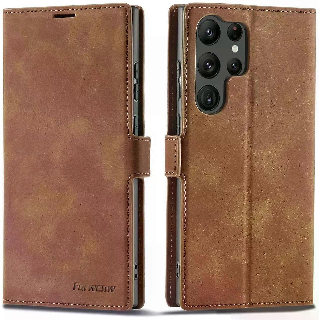 Case for Samsung Galaxy S25 Ultra 5G 6.9 inch Premium PU Leather Phone Cover with Card Holder Stand, Shockproof Flip Wallet Cover