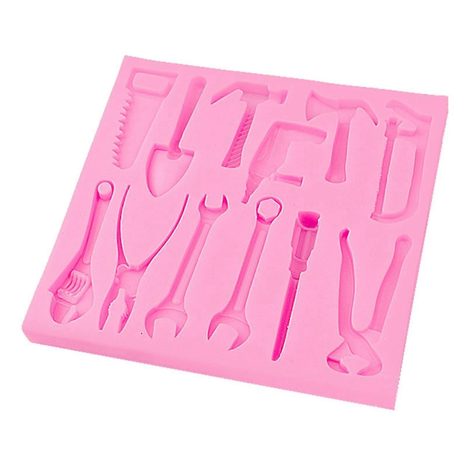Silicone Hand Tools Stencils 3d Chocolates Baking Tools Hammer Screwdriver Repairing Tool Template