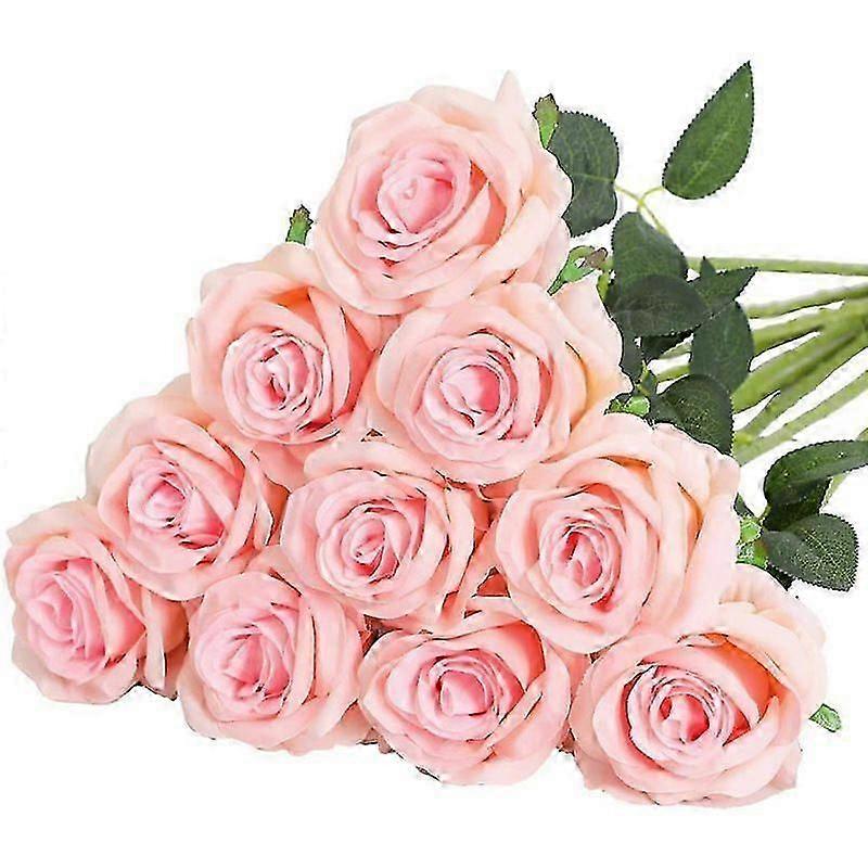 Zihaisheng 12パックハロウィンデコレーションブラックローズ造花レアリ