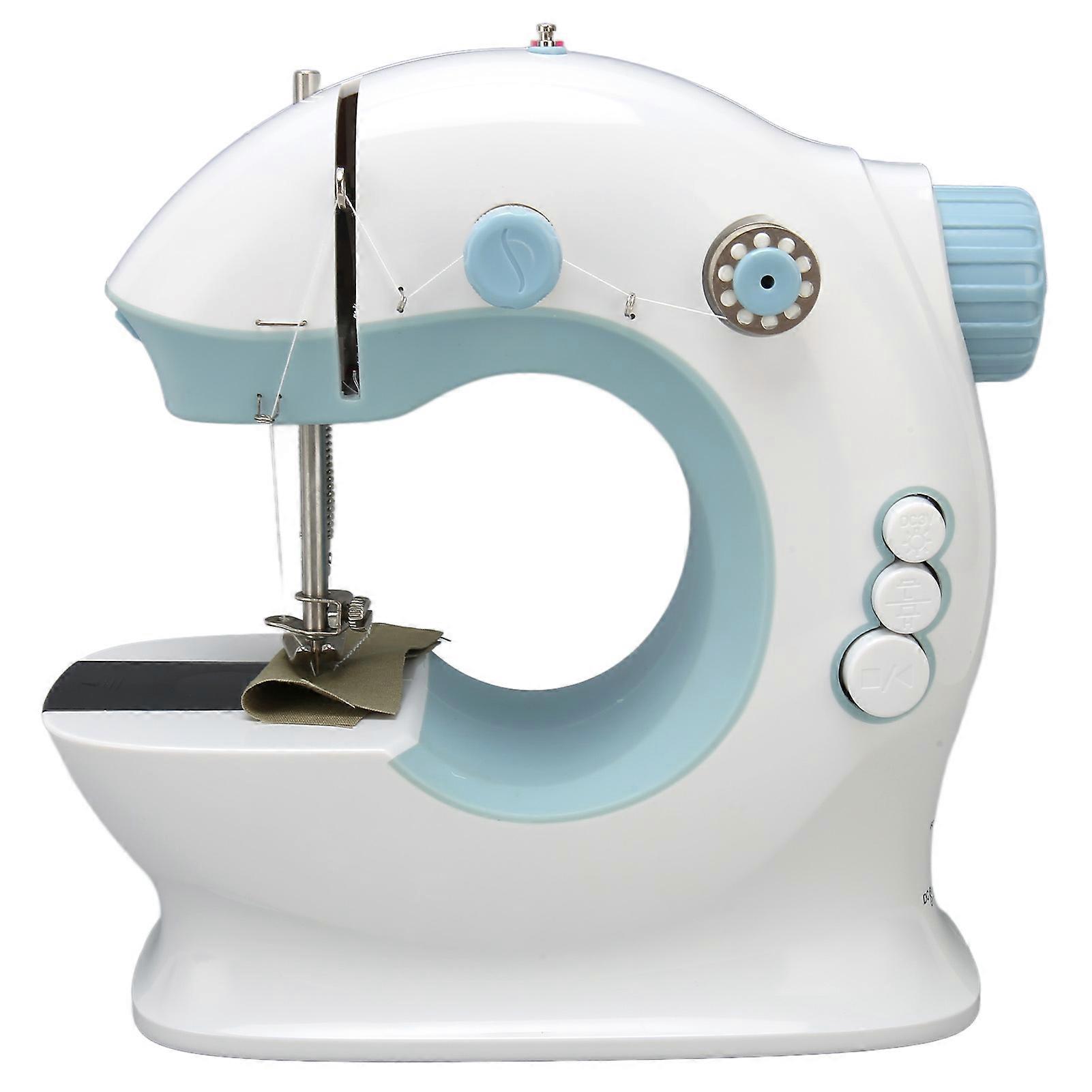 Mini Sewing Machine 2 Modes Dual Power 21.5x20cm Blue EU Plug