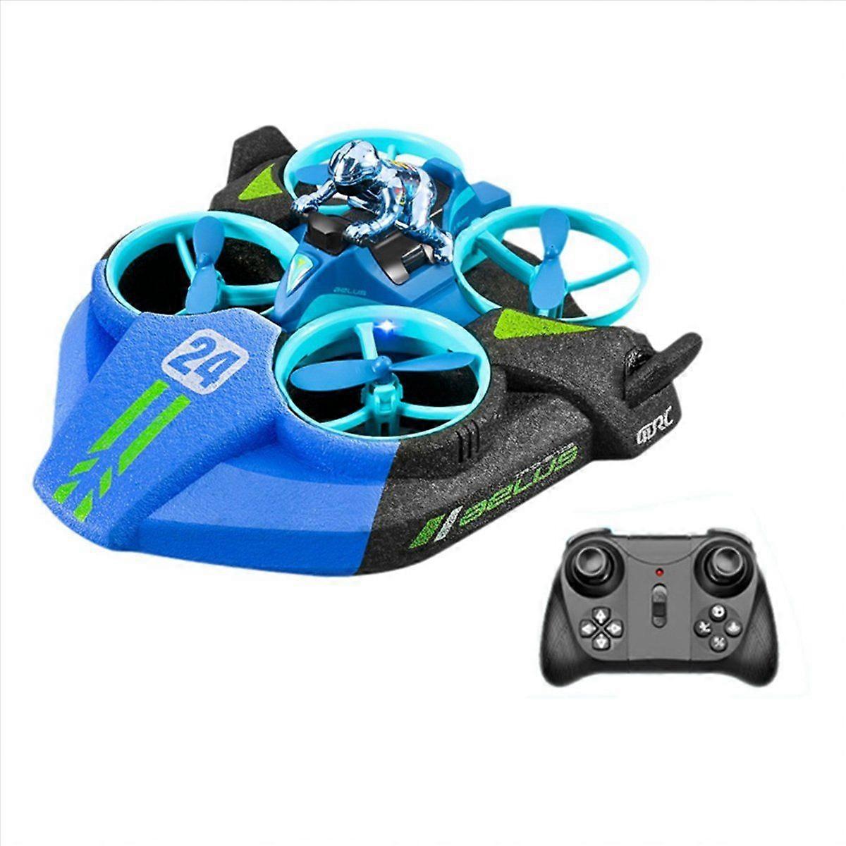 Mini RC Drone Headless Mode 3 in 1 Sea Land Air Flight 2.4G Blue