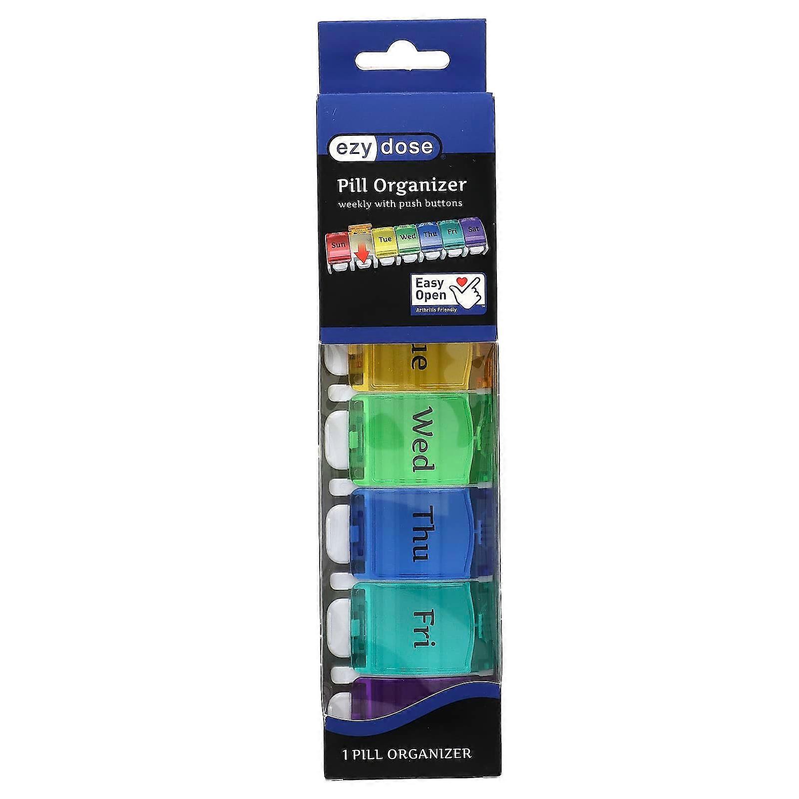 Weekly with Push Buttons Pill Organizer, 1 Count
