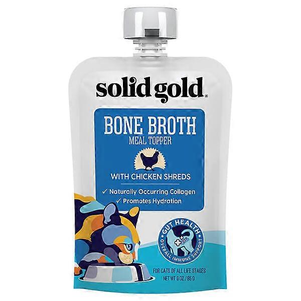 Solid Gold, Bone Broth Meal Topper With Chicken Shreds, For Cats, All Ages, 3 oz (85 g)