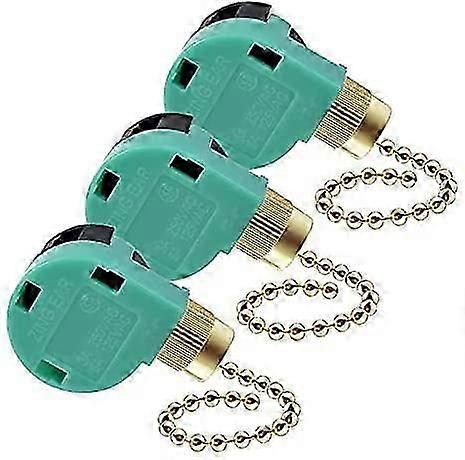 Bzocio 3 Pieces Ceiling Fan Switch Replacement Speed Control Switch For Ceiling Fan Light, Wall Lamps, Wardrobe Light Ze268s6