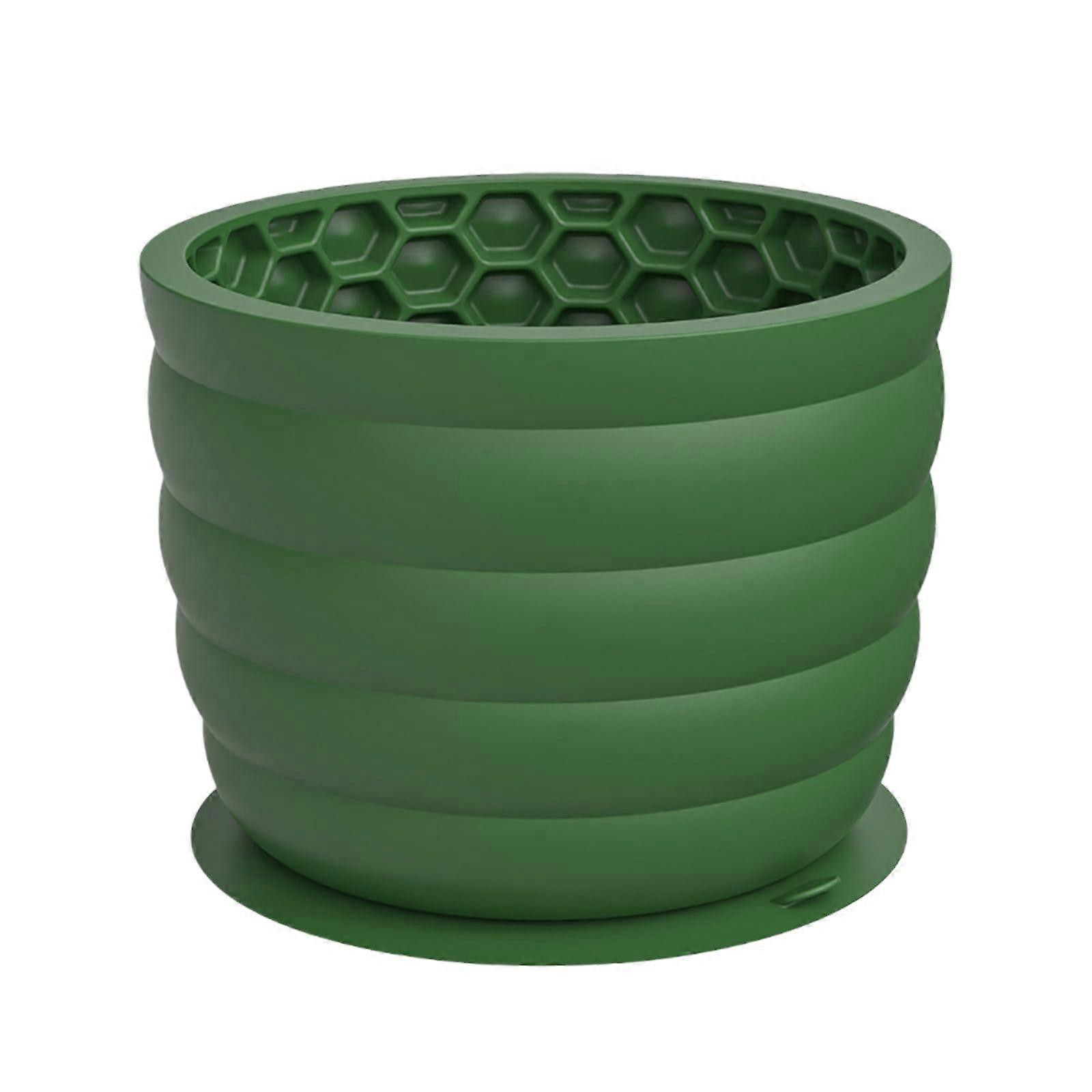 Chew Proof Mat Silicone Slow Feeder Bowls, Interactive Feeder, Lick Mates Dispenser, Suction Cups, Green 12x12x9cm