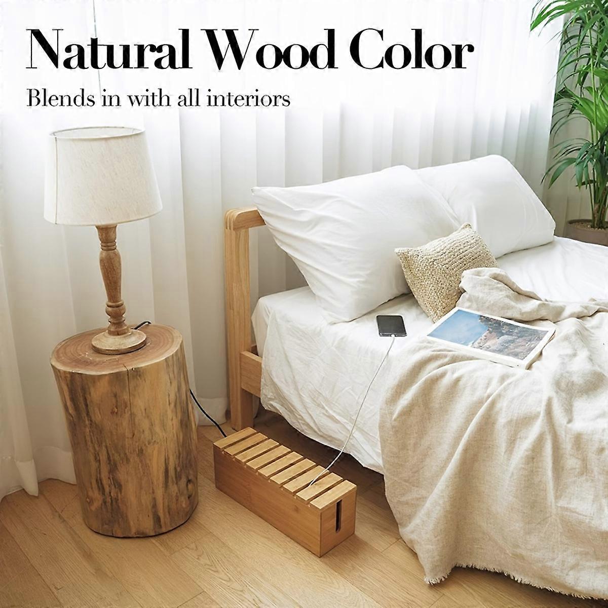 1pcs Wood Wire Storage Box, Data Cable Storage Box, Power Cable Management Sorting Box, Socket Computer Cable Rack, Box
