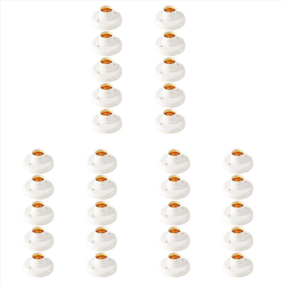 10Pcs E27 Plastic Screw Lamp Holder Round Lamp Holder