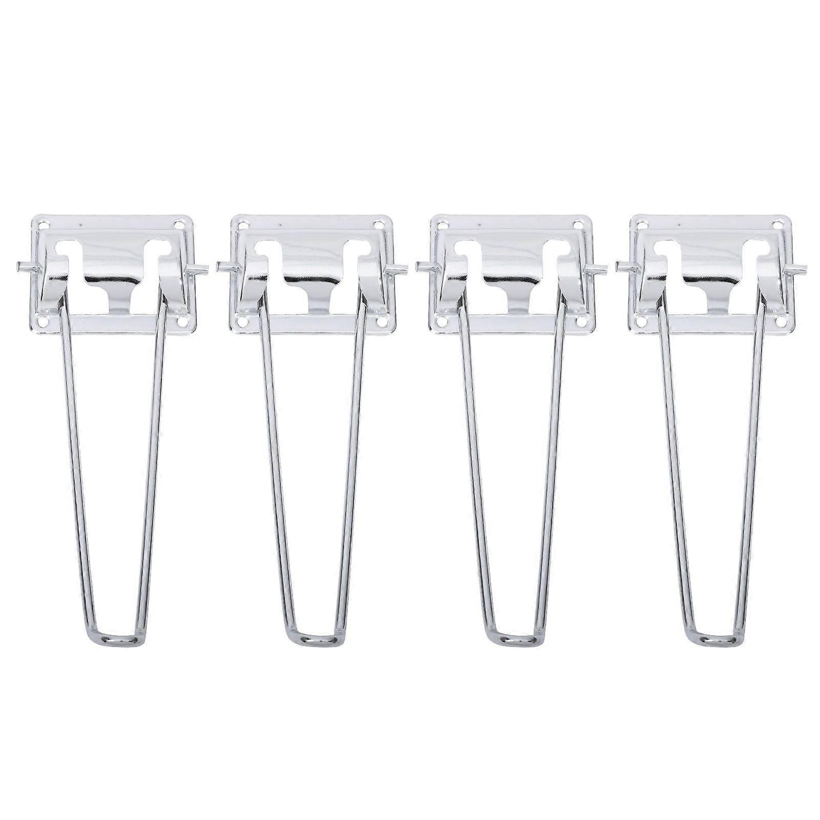 4Pcs Table Legs Practical Table Feet Home Table Computer Desk Legs (Silver)
