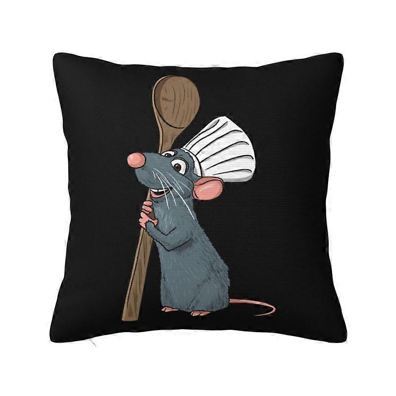 c390リトルシェフレミーラタトゥイユスロー枕カバーリビングルームデコレーションクッションカバーソファチェアスクエアポリエステル枕カバーkjs390