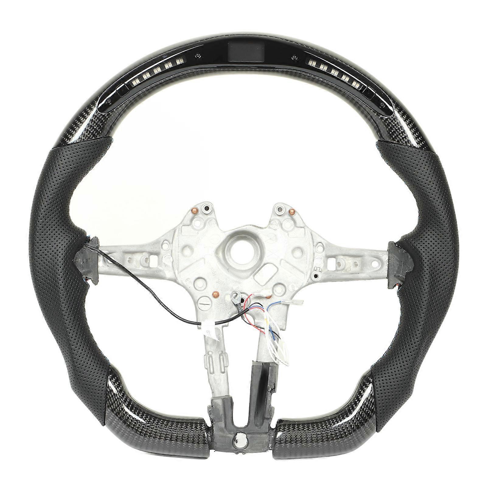 Carbon Fiber LED Display Shift Lights Steering Wheel for M5 M6 F10 F12 F13 F06 M Sport 