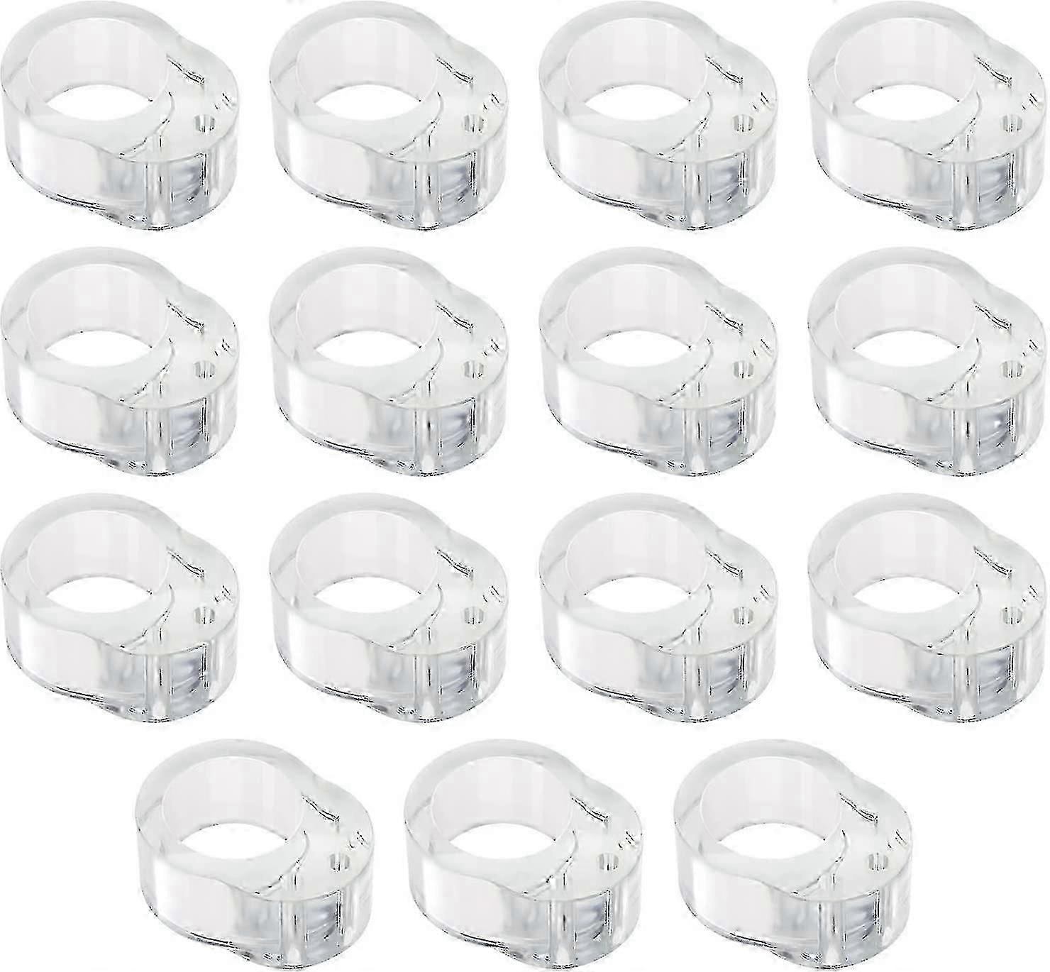 Door Handle Bumper Pads, 15pcs PVC Transparent Noise Dampening Buffer Pads Anti-Collision Wall Protector for 16-18mm Diameter Door Handles