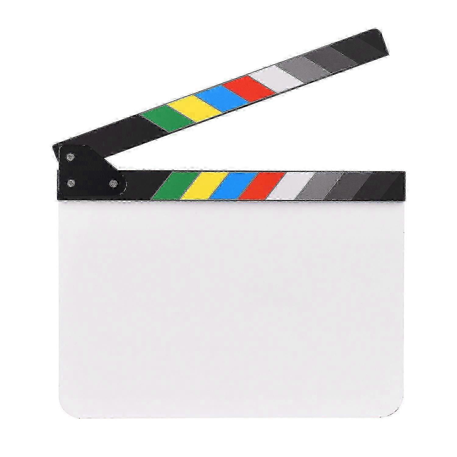 Akrylfilm Clapboard - 12 x 9 tum, Movie Directors' Clapper Board Slate för Action Scene Cut
