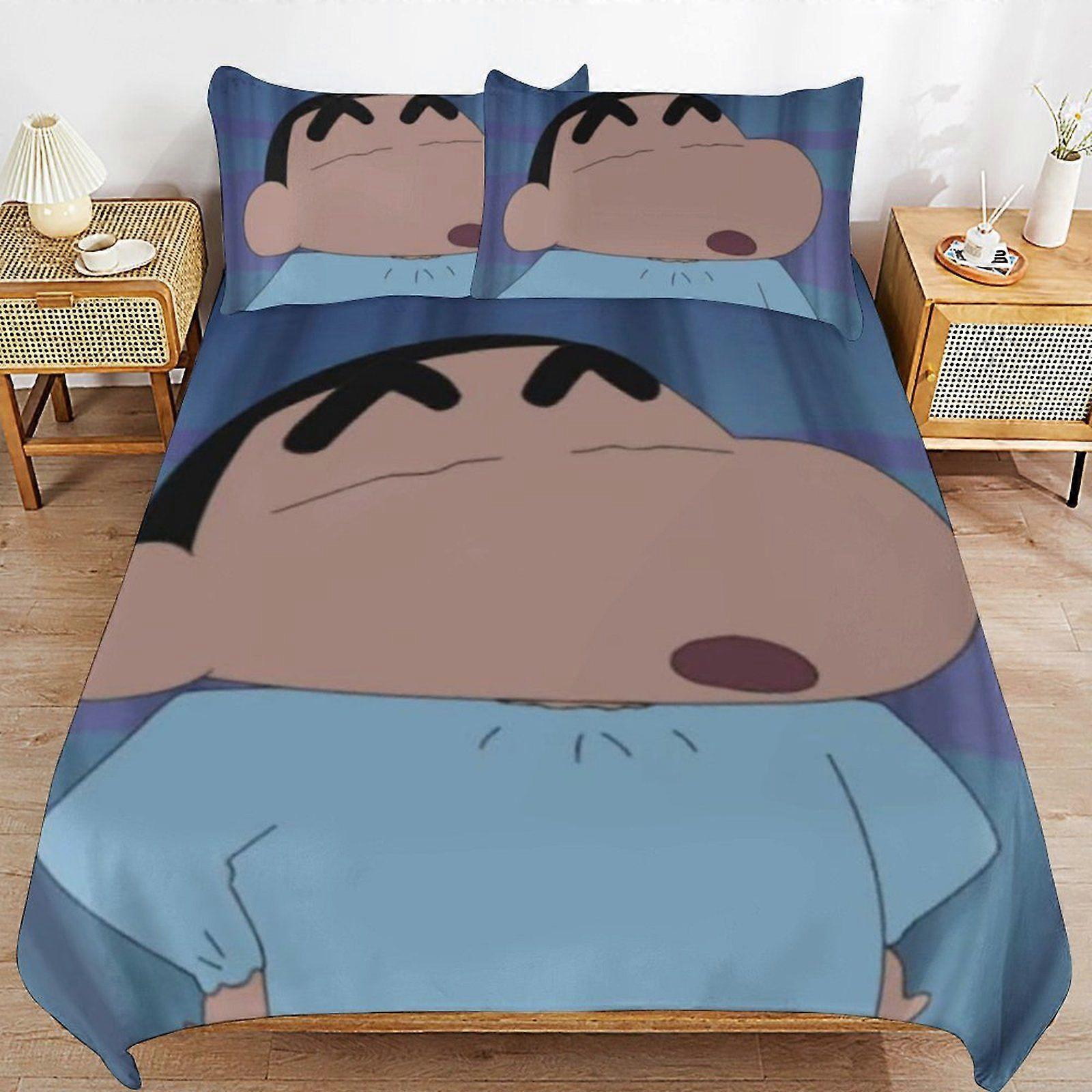 T303 Creyon Shin-chan Light Surface Fit Smooth Sleep Comfort Zipper End Closure Duvet Cover Sets Day Use V303