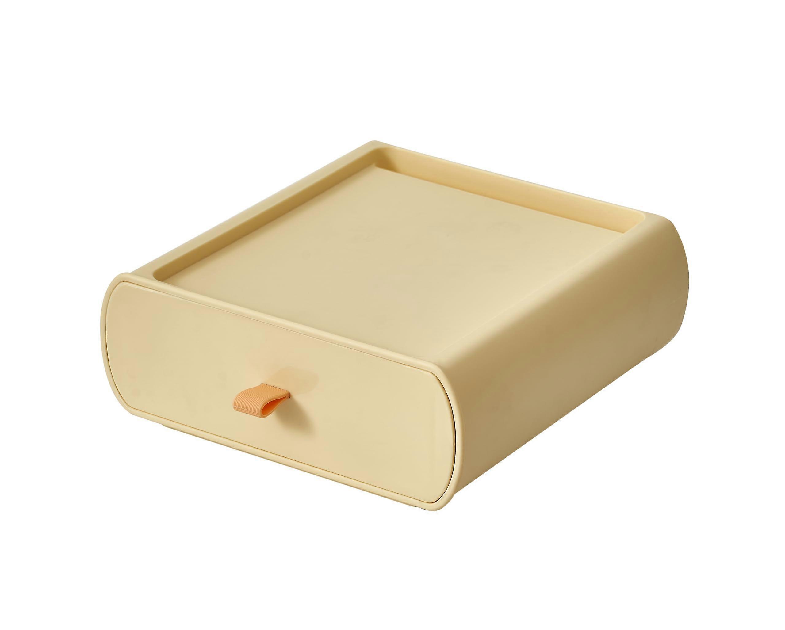 MultiScene Desktop Storage Box With Drawer Desktop Organizer For Office And Home Tender Yellow