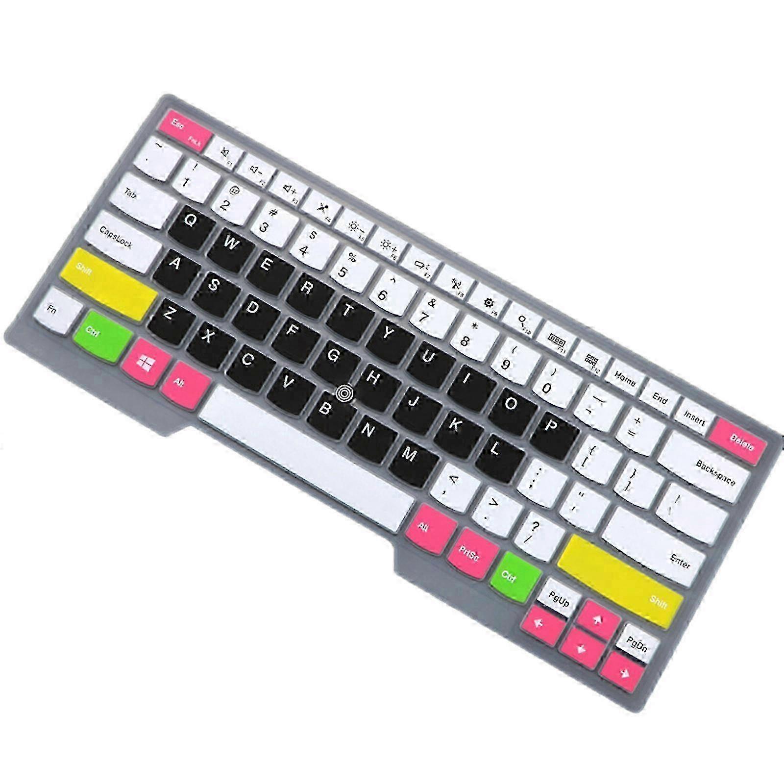 Silicone Keyboard Protector Skin For T480S/T490S Laptop Keyboard Cover Durability and Washable Sleeve Colorful black