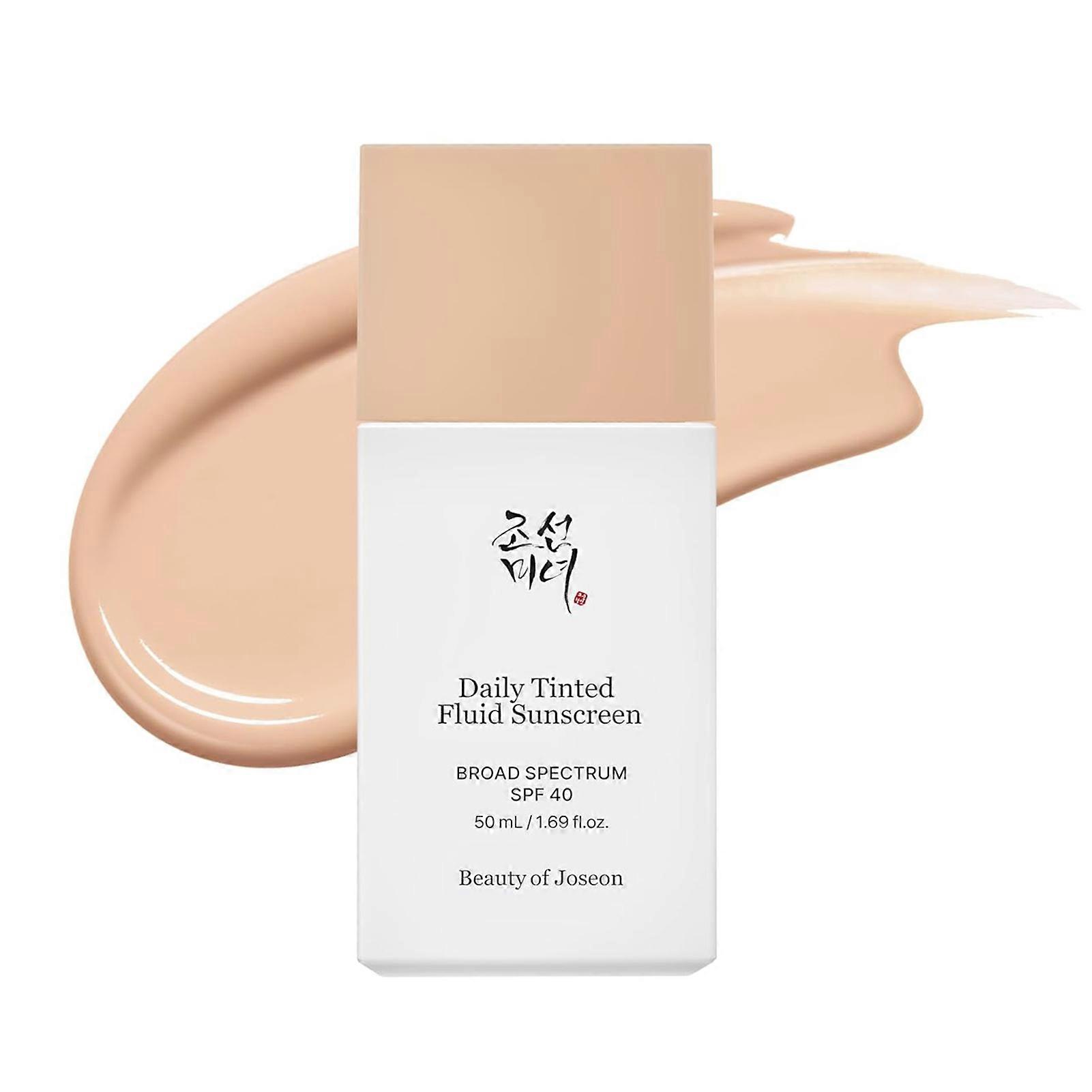 Daily Tinted Fluids Sunscreen for Face Moisturizing Broad Spectrum SPF40 Korean Skincare