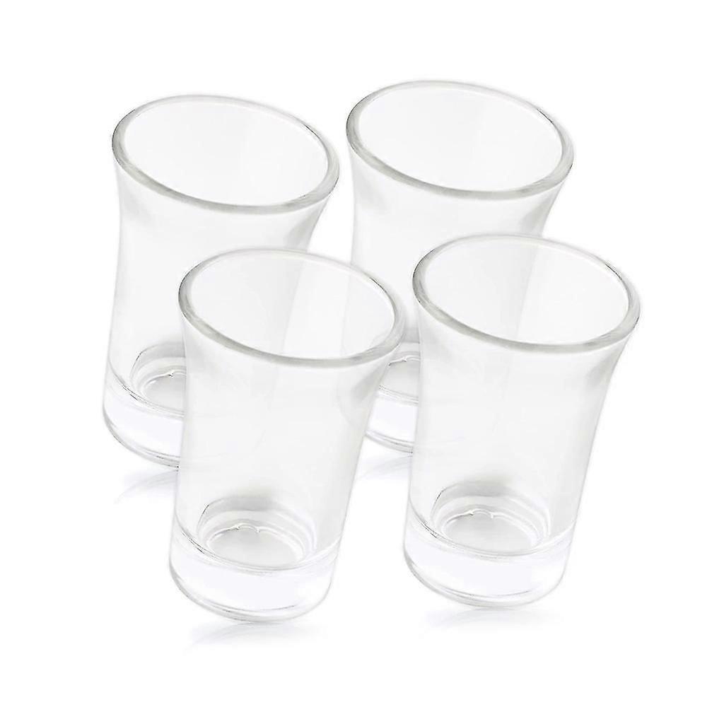 4pcs Heavy Base Shot Glasses Shatterproof Drinking Cups For Kitchen Bar Party