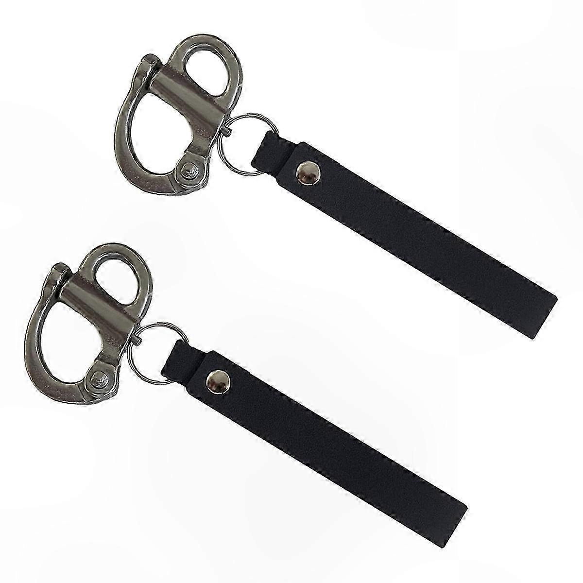 Firefighter Quick Release Shackle with Leather Handle, 2 Pack